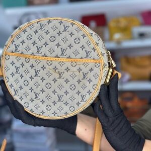 LV Denim Round Crossbody Bag